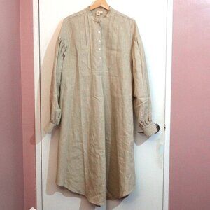 Ovate Nadine Linen Midi Dress Size Small